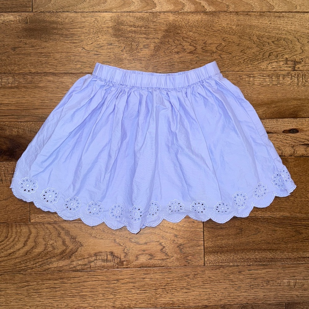 GAP KIDS Girls Purple Eyelet Border Skirt - Size M (8) - 100% Cotton